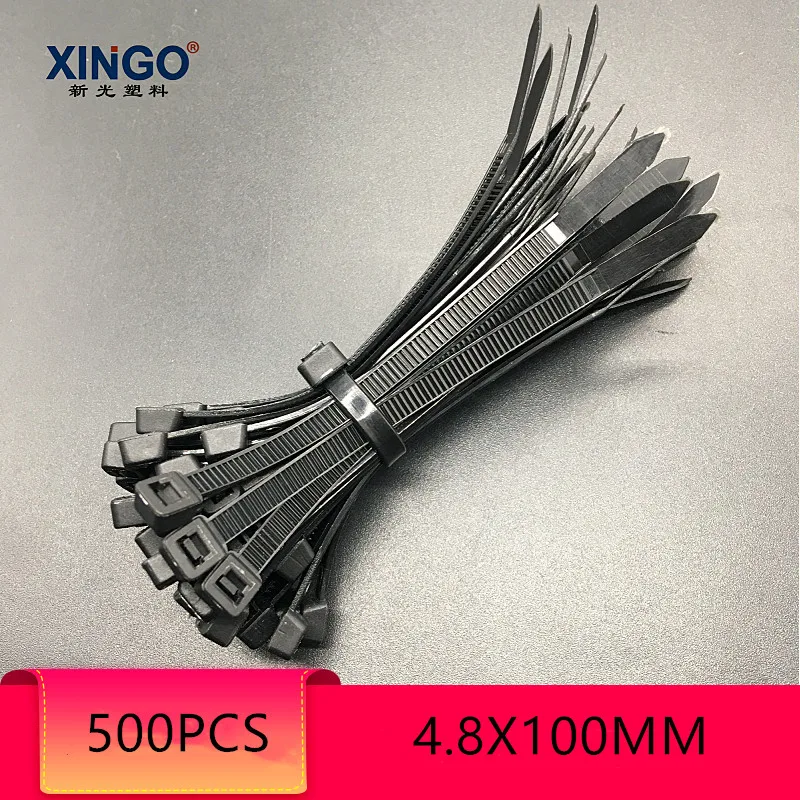 Xingo 5x100 мм самоблокирующиеся Нейлоновые кабельные стяжки на молнии пластиковые