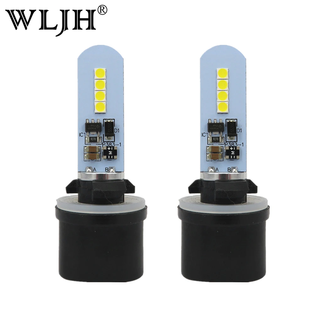 

WLJH 2x 10V-30V Car H27 880 LED Bulb 893 899 Fog Light Daytime Running Light Driving LED lamp for Hyundai Nissan Chevrolet Buick