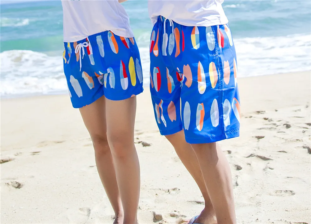 Пляжные шорты для мужчин и женщин, летние быстросохнущие пляжные шорты для пары, костюм для серфинга, спортивный костюм, Шорты для плавания SP66