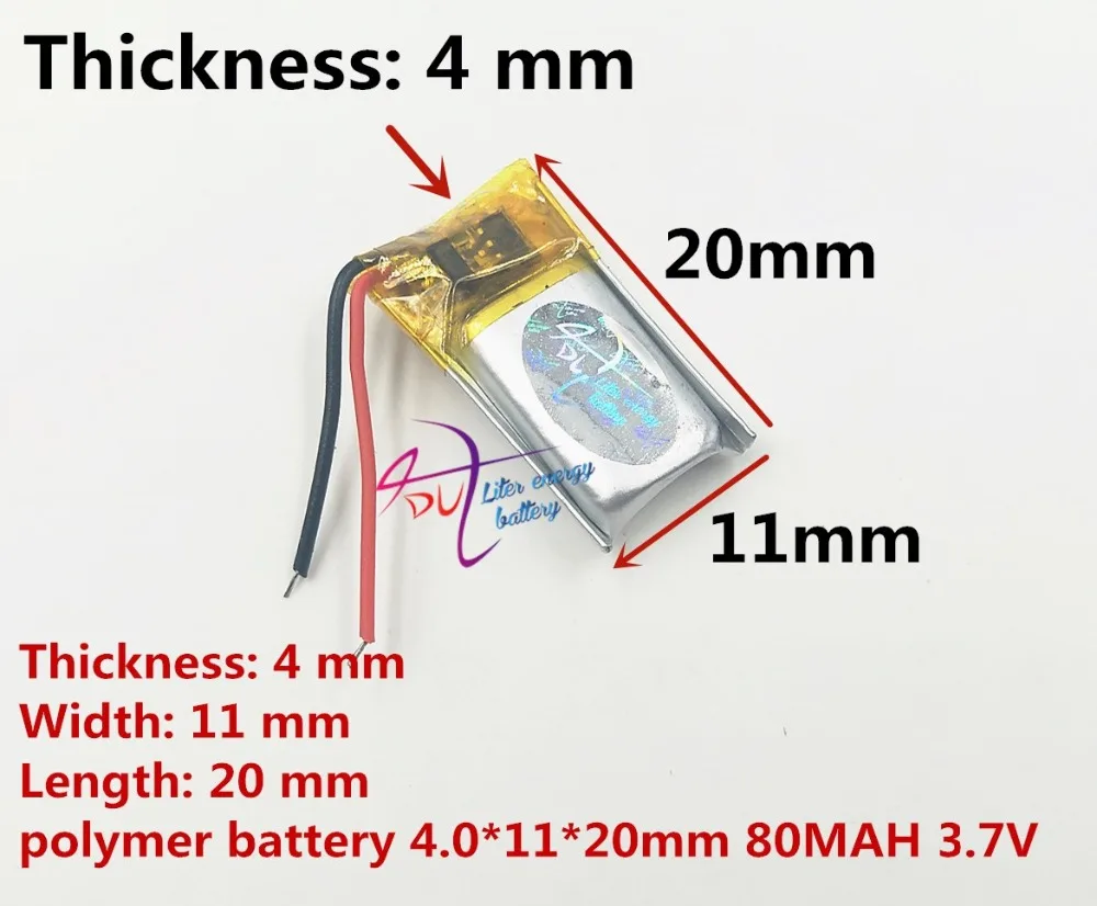 Аккумуляторная батарея Liter energy Bluetooth 401120 401020 401220 80 мАч мини смарт браслет 3 7 В