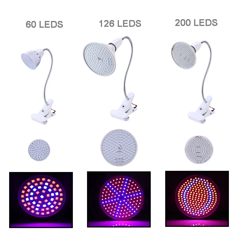 Светодиодный светильник для выращивания, полная лампа полного спектра для комнатных растений, сада, цветов, теплицы и гидропонного выращивания, регулируемый гусинок