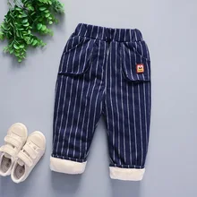 Теплые штаны для маленьких мальчиков; Зимние Повседневные хлопковые брюки из плотного бархата для новорожденных; Модная одежда для маленьких мальчиков; Одежда для младенцев