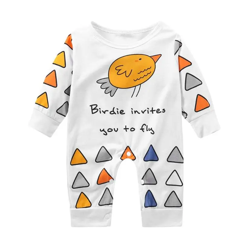 

Unisex Baby Cute Cartoon Chick Cotton Casual Long Sleeve Pullover Romper