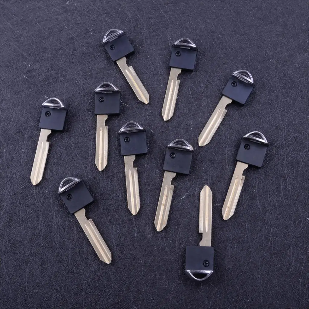 

CITALL KR55WK49622 10Pcs Uncut Blank Remote Smart Key Insert Emergency Keyless Blade Fit for Infiniti Nissan Altima Armada Cube