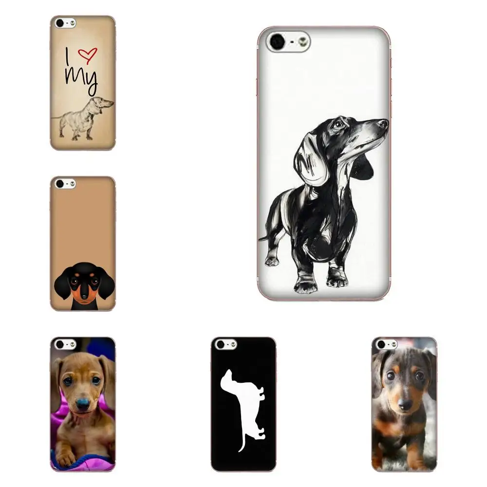 Модный чехол из ТПУ с надписью I Love My Dachshund для Xiaomi Redmi Mi Note 7 8 9 SE Pro Lite Go