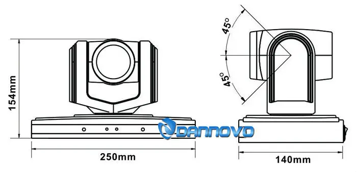 DANNOVO DVI 1080 P камера для видеоконференции, Китай 10x оптический зум, HDMI PTZ камера, поддержка функции флип изображения