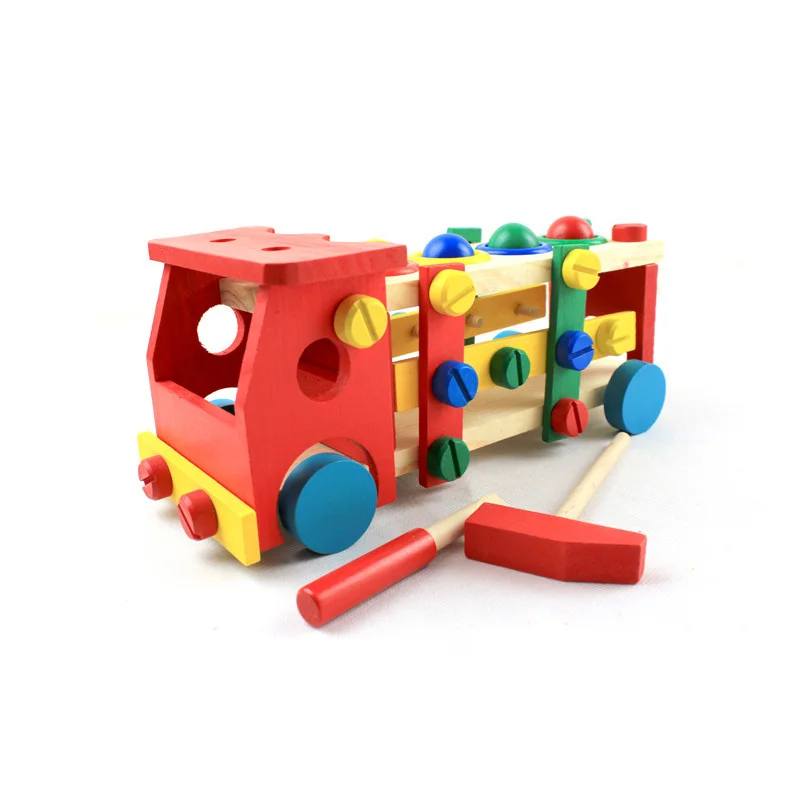 

OUY Wooden Disassembly Screw Car Project Nut Car Toy Variety Nut Combination Children's Puzzle Assembled Building Blocks