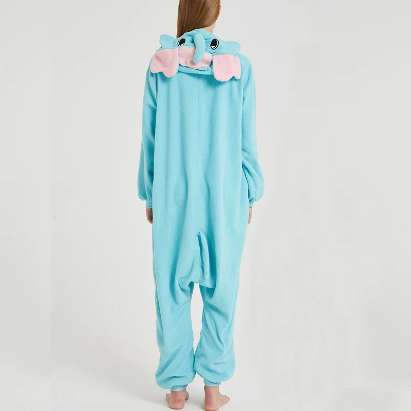 Elephant Adult Pajamas Polar Fleece Onesies Kigurumi For Halloween Pink One-piece Jumpsuit Siamese Cosplay Custome (2)
