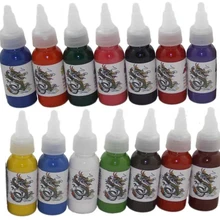 14 шт. набор чернил для тату Перманентный макияж 30 мл/бутылка Косметическая Ручная Краска 1 унц