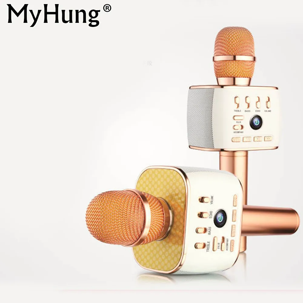 Rechargeable Bluetooth Speaker Microphone Wireless Car Sing Karaoke