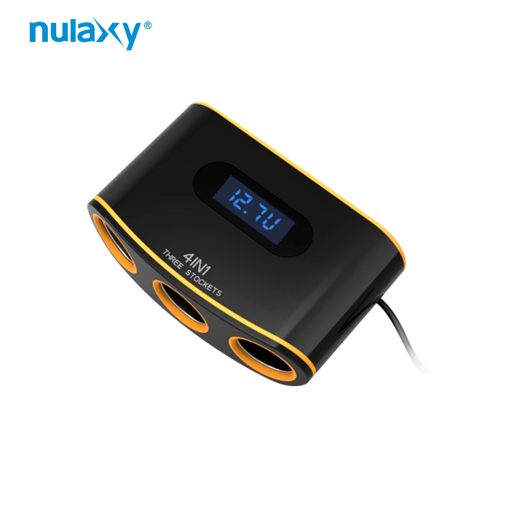 Nulaxy 2 USB порты и разъёмы 3 Way автомобиля Авто прикуриватели Разъем Splitter 120 Вт выход