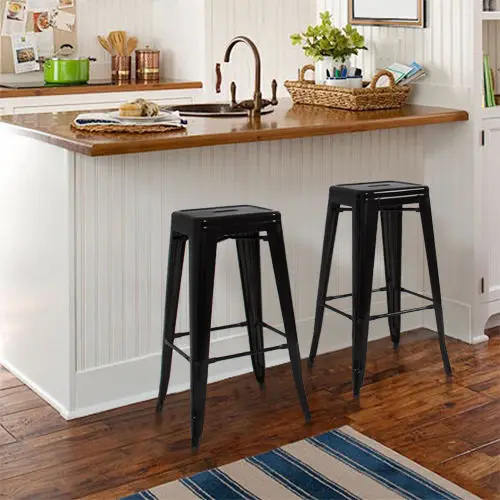 Black Vintage Bar Stools Set Of 2 Antique Style Counter Bar Stool French Metal Fdg3642 Stool Yellow Stool Setstool Bar Aliexpress