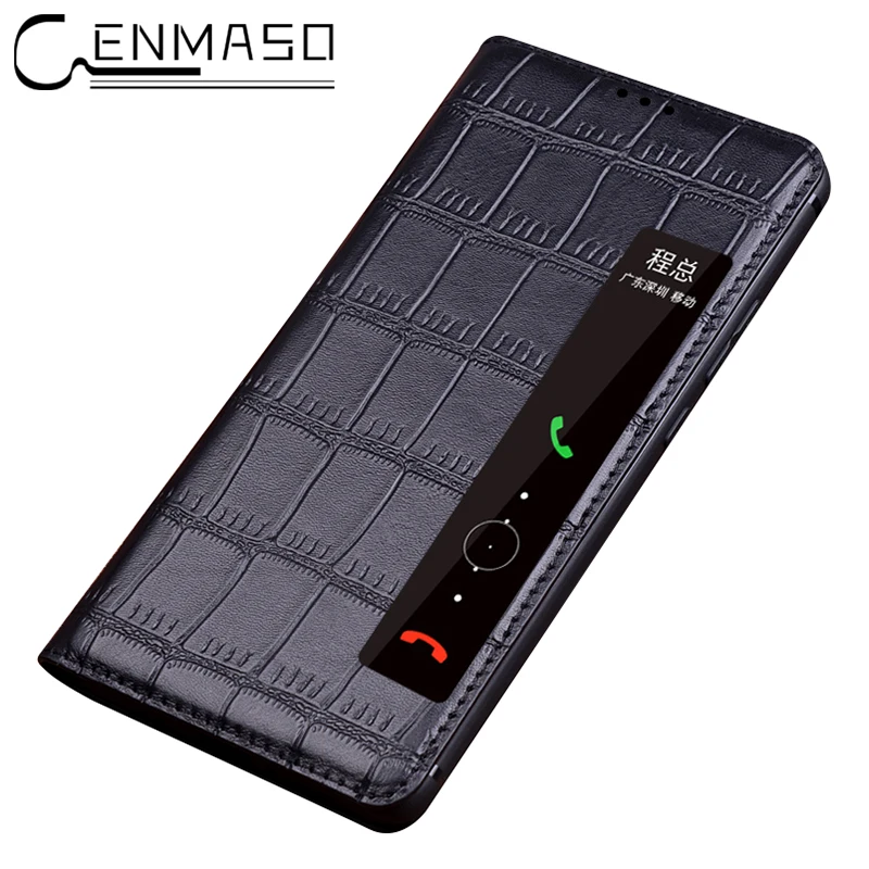 

Luxury Genuine leather case for Huawei P20 pro flip case cover smart touch view phone funda for Huawei P20 pro Vintage case