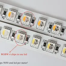 5 м рулон/много, светодиодный rgbw полосы света, 4 фишки 5050 SMD светодиодный, 12 В/24 В DC, ww(2800-3200 К) /pw(4000-4500 К)/cw(6000-6500 К