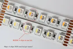 5 м рулон/много, светодиодный rgbw полосы света, 4 фишки 5050 SMD светодиодный, 12 В/24 В DC, ww (2800-3200 К) /pw (4000-4500 К)/cw (6000-6500 К)