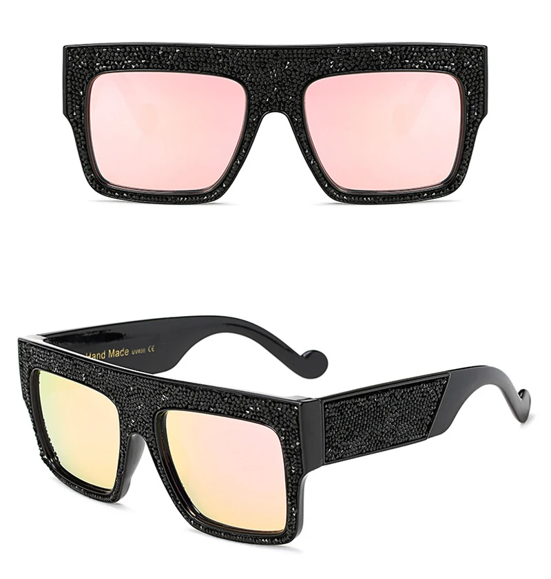 Pop Age знаменитые бриллиантовые негабаритные мужские солнцезащитные очки модные квадратные женские солнцезащитные очки lunetes de soleil Gafas 400UV