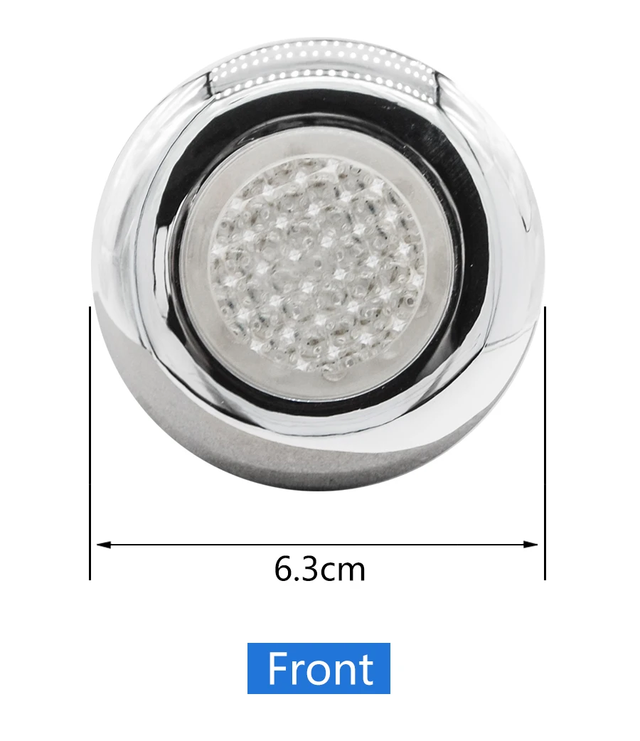 AC 12V Diameter 6.3cm ABS Colorful LED Light For Shower Room 7 Colors Self-Changing Waterproof LED Lighting Bathroom Accessories