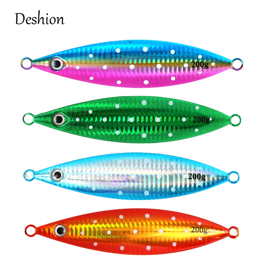 

Deshion 1PC Olive Shape Metal Slow Jig Cast Spoon 20g 40g Artificial Bait Shore Fishing Jigging Lead Metal Fishing Lure