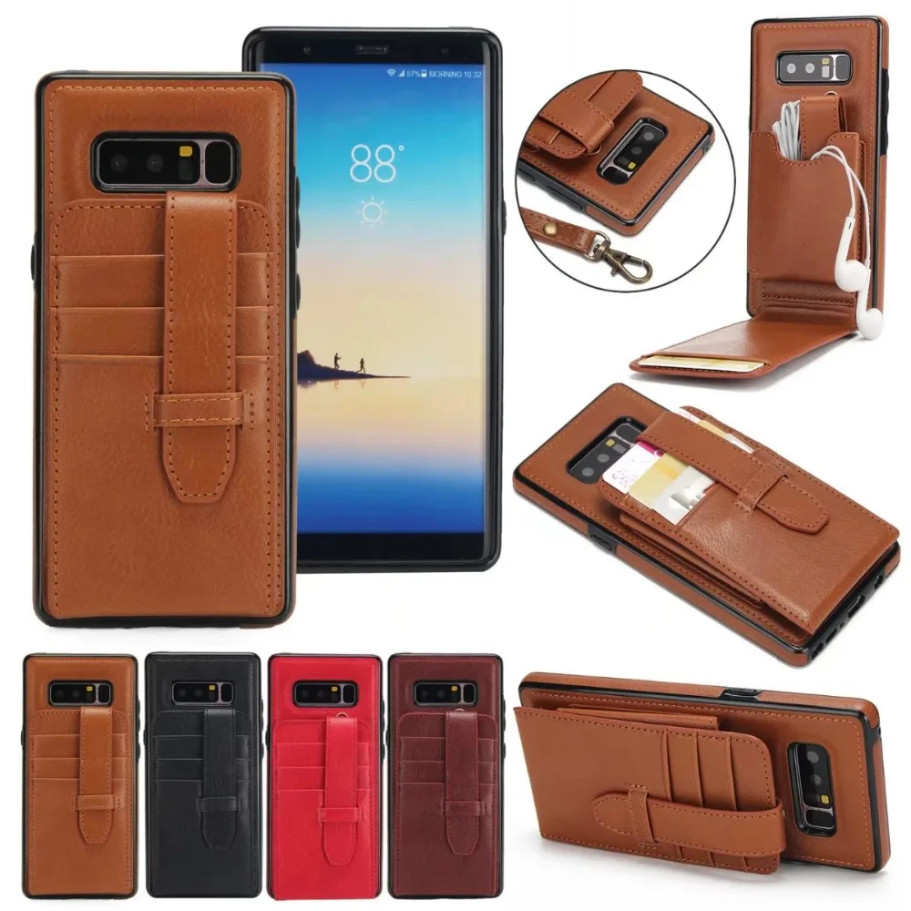 Винтаж кожаный кошелек, бумажник чехол для samsung Galaxy Note8 Высокое качество PU чехол для samsung S8 S8 Plus S7 S7 edge бумажник