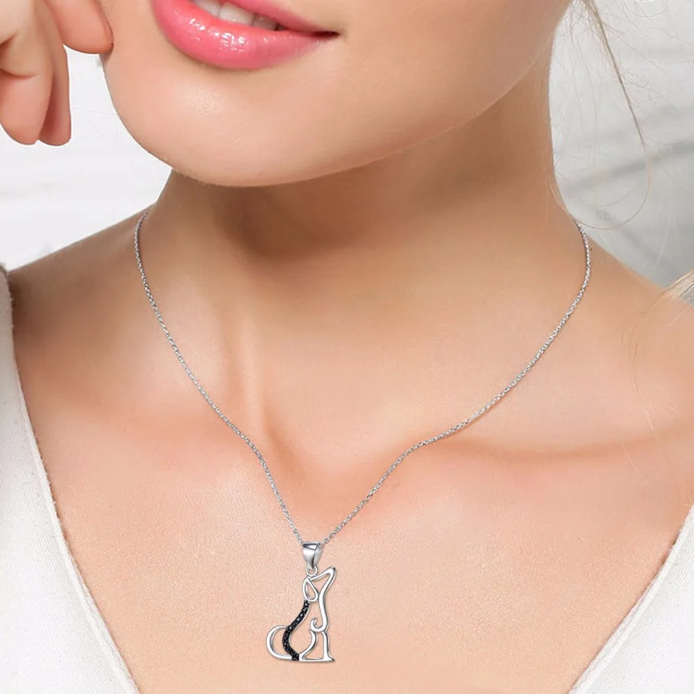 Ожерелье чокер из серебра 925 пробы с подвеской в виде собаки|love gift|fashion chokernecklace love |