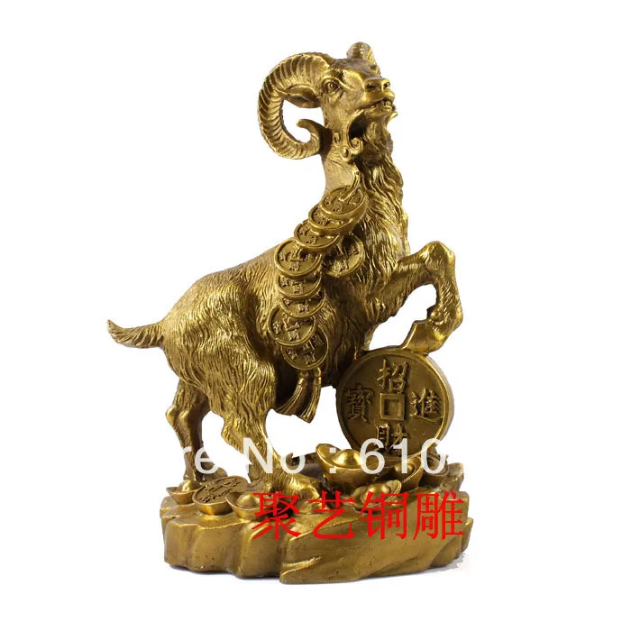

Bronze statue copper sheep decoration money sheep feng shui products copper sheep crafts