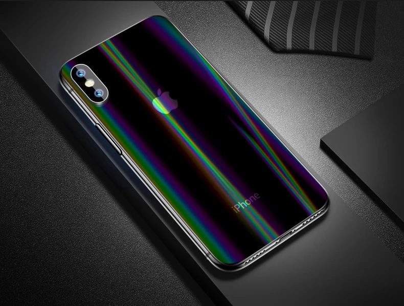 Newest Diamond Stealth Film Clear Aurora Phone Back Protective Film For iPhone X 8 7 Plus SAMSUNG S9+ S8 Note 8 W2017 W2018 1+6 (3)