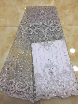 

pink lace fabric sewing supplies wholesale african french lace fabric high quality with stones and beads 5yard/lot