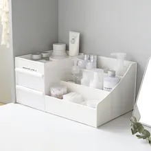 Caja de almacenamiento de cosméticos de gran capacidad cajón organizador de maquillaje tocador cuidado de la piel estante casa contenedor teléfono móvil artículos diversos