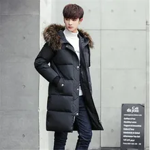 Masculina Повседневное с длинным капюшоном зимняя куртка Для мужчин толстые теплые парки Hombre верхняя одежда хлопковая парка пальто мужской