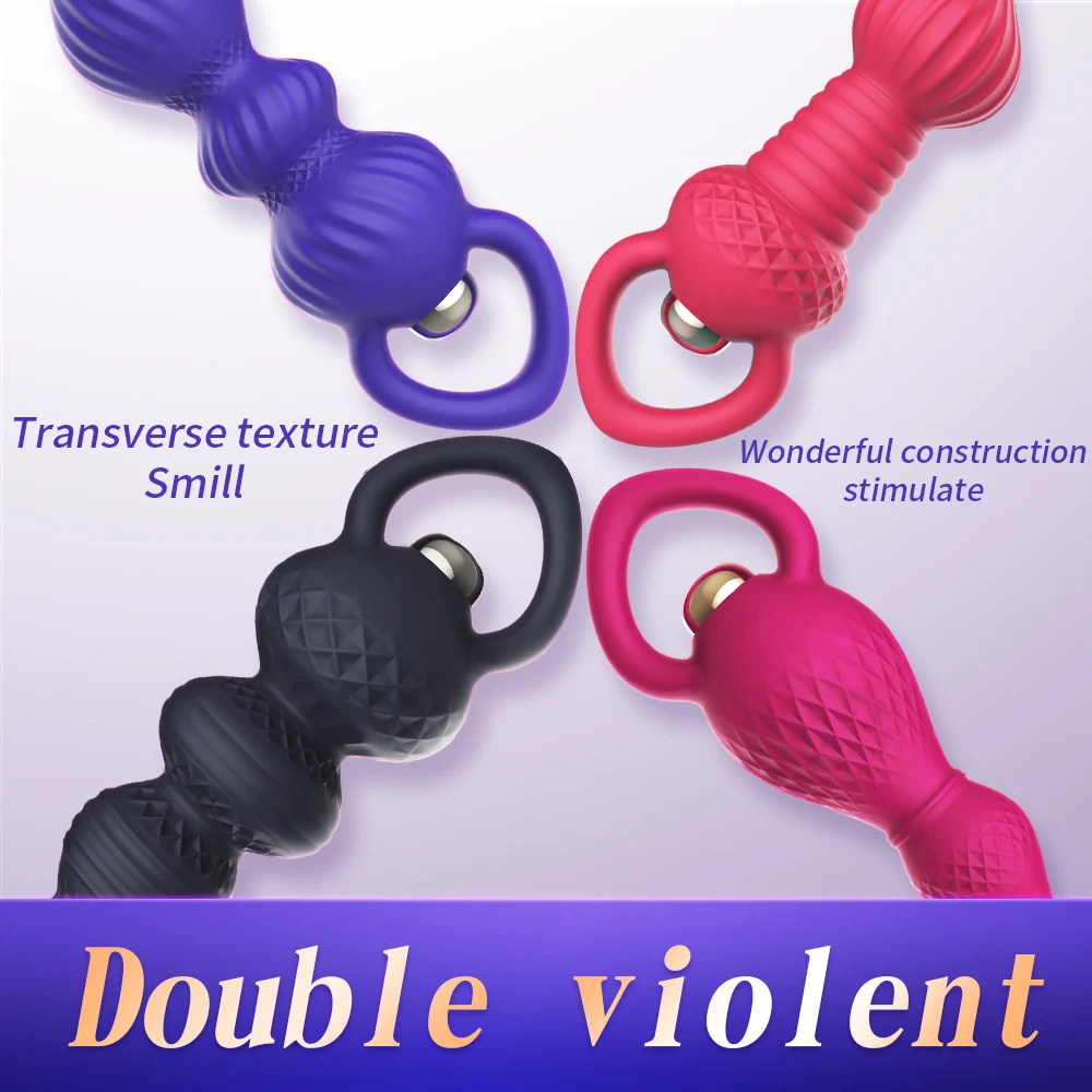 Anal Vibration Powerful Anal Beads Adult Sex Toy Anal Vibrator Rechargeable Prostate Massager Erotic Vibrator Sex Toy for Men (13)