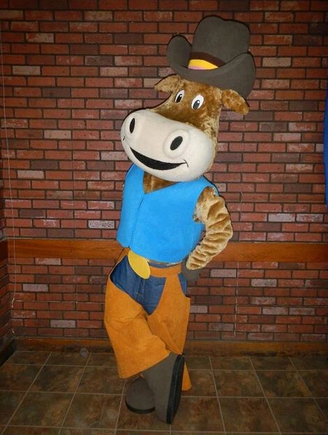 

Dairy Cow Cowboy Mascot Costume custommizable Cartoon COWBOY Theme Anime Costume Costumes Carnival Fancy Dress Kits