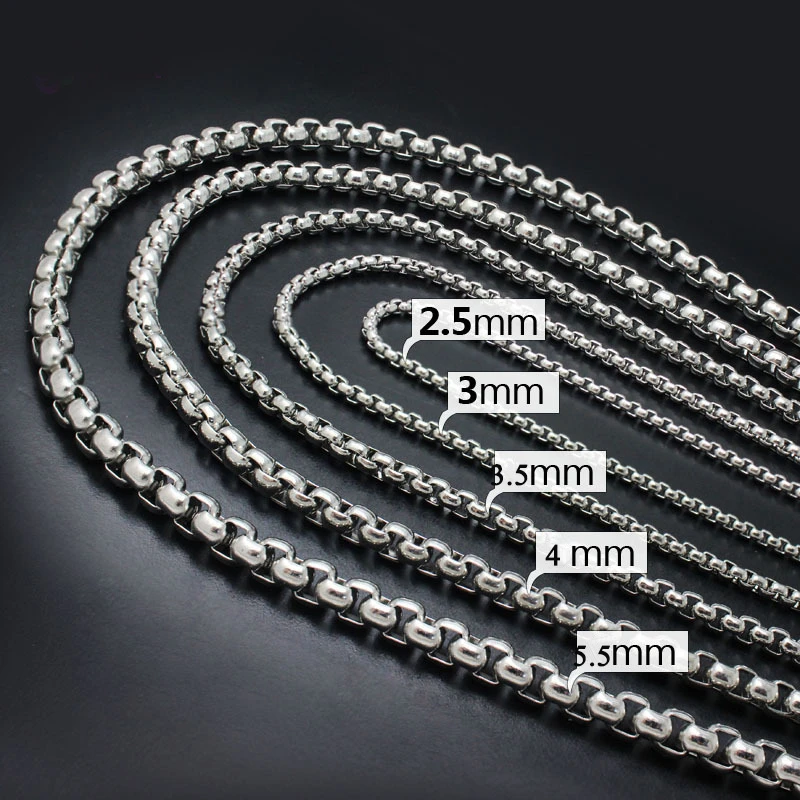 Stainless Steel Curb Chain 2,5mm U.3,5mm Selection 42cm Bis 90cm 