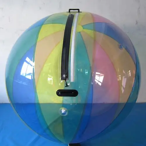 2 м надувной водный прогулочный шар водяные шары гигантский надувной пляжный шар водный шар - Цвет: multicolor