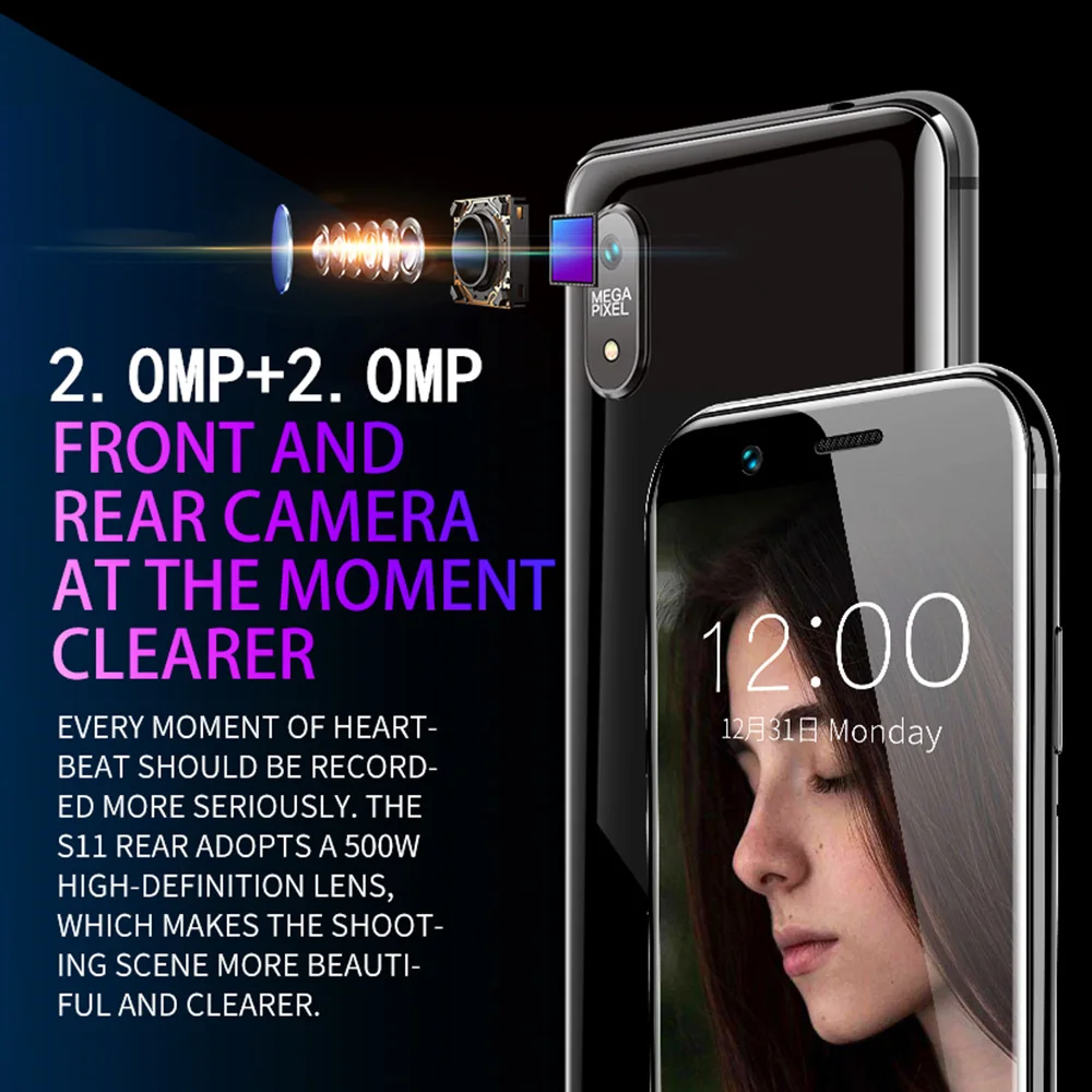 Satrend S11 4G LTE смартфон MTK6739 Android 7 1 четырехъядерный 3 22 дюймов 2 Гб 16 карманный мини