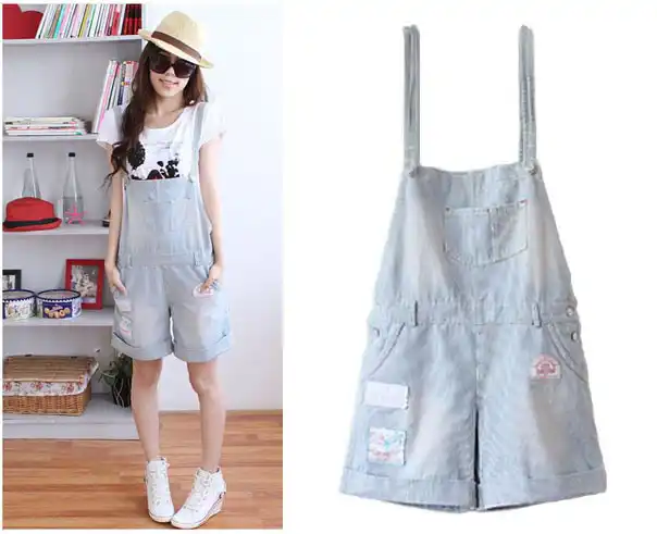 denim ripped jumpsuit
