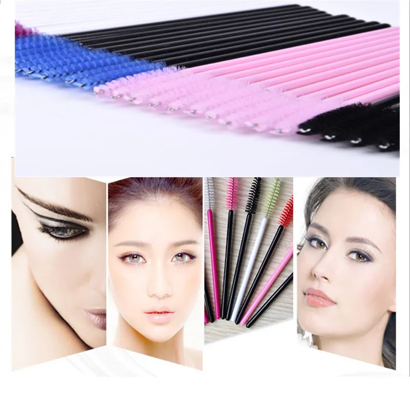 

Hot 10Pcs Eyelash Brushes Makeup Brushes Disposable Mascara Wands Applicator Spoolers Eye Lashes Cosmetic Brush Makeup Tools