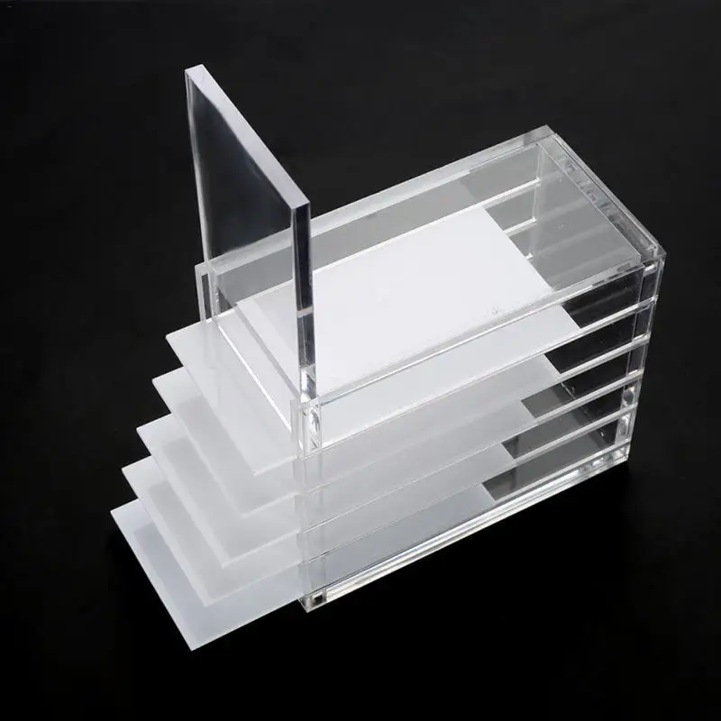 5 слоев прозрачная коробка для хранения ресниц органайзер для макияжа накладные ресницы клей поддон держатели Прививка ресниц инструмент для наращивания - Длина: As picture