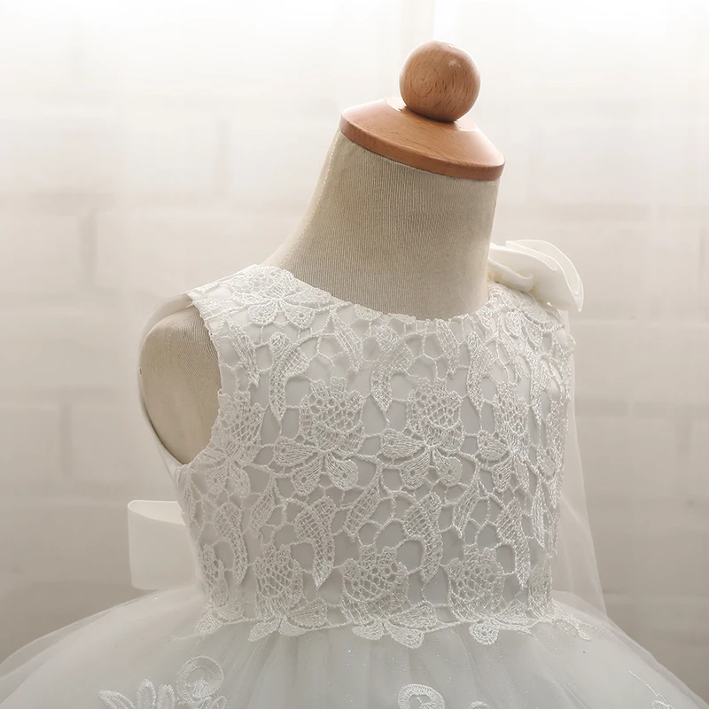 Свадебное платье для новорожденных девочек; платье для крещения; платье-пачка на крестины; одежда для первого дня рождения; кружевная одежда принцессы для девочек