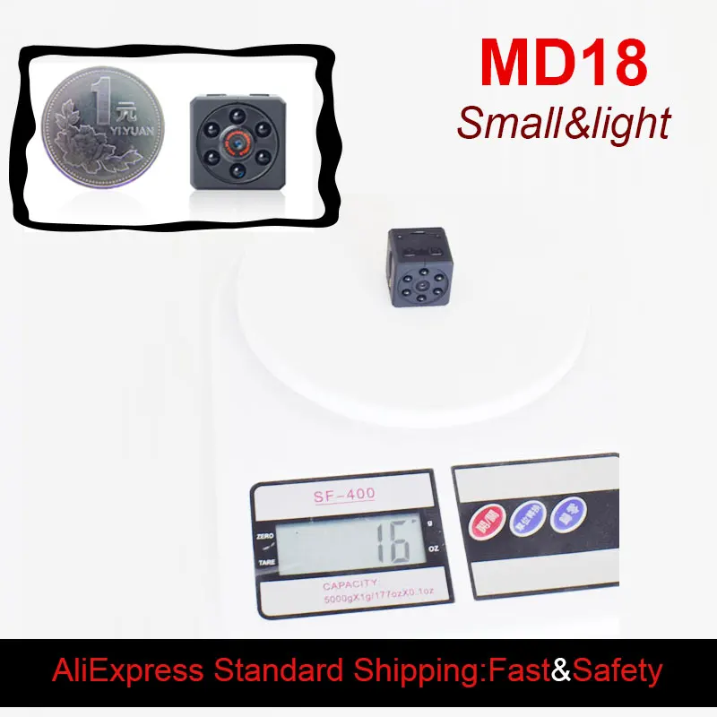 

MD18 Mini Camcorder HD Night Vision Mini Camera 1080P Aerial Sports Mini DV Voice Sport Micro Cam