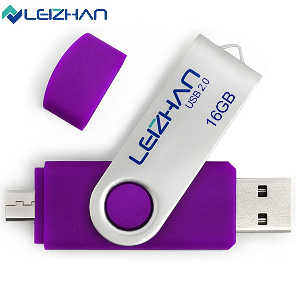 LEIZHAN Metal Memory Stick Android Phone 4G Metal Pen Drive 8G Micro USB Pendrive 16G USB Flash