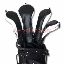 Новое поступление черный и белый PU покрытие Гольф шлем год