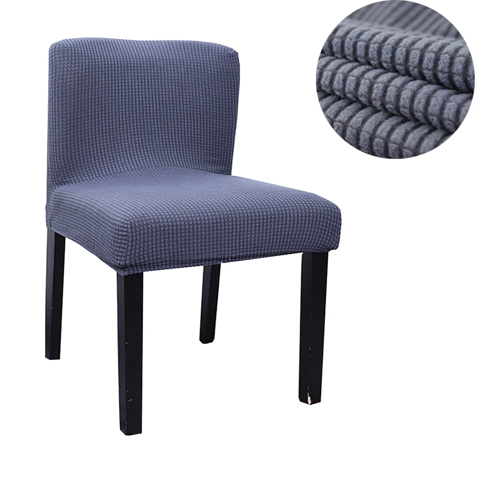 

Polar Fleece Fabric Low Back Chair Cover Spandex Chair Covers For Kitchen/Office Stretch Elastic Chair Covers Dining Room