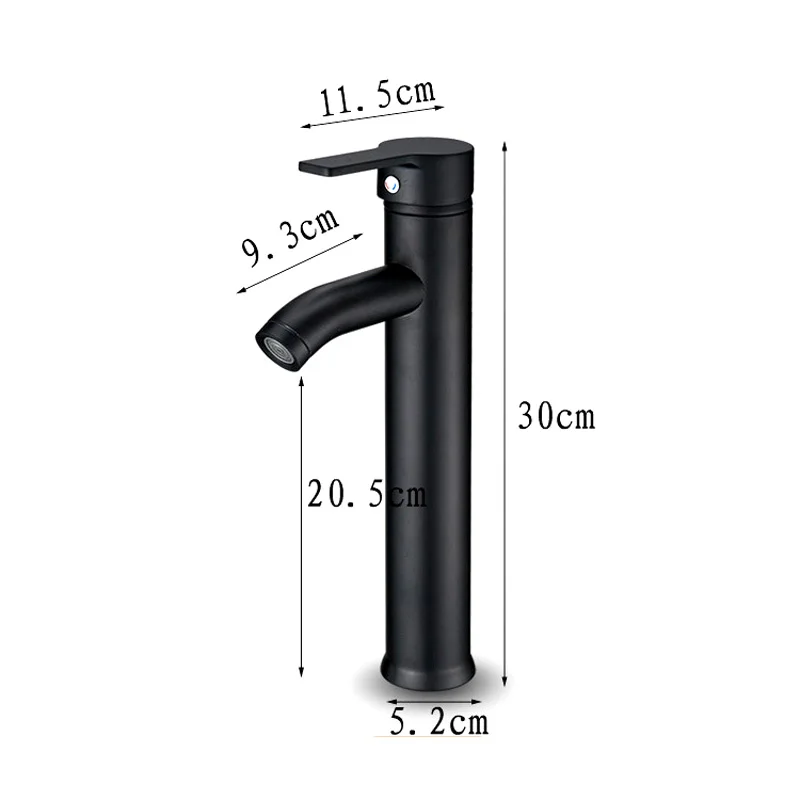 Mayitr Single Handle Bathroom Basin Faucets Cold/Hot Mixer Basin Sink Tap Black Water Kitchen Faucet Bathroom Accessories