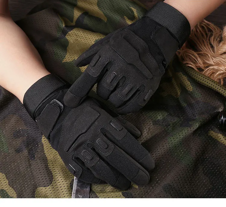 Тактические перчатки на полный палец, уличные спортивные велосипедные Нескользящие перчатки, мужские гоночные тактические перчатки