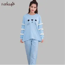 Новые женские пижамы mujer, осенне-зимние пижамы размера плюс, мультяшная Хлопковая пижама, женская повседневная одежда для сна, домашний костюм 3XL