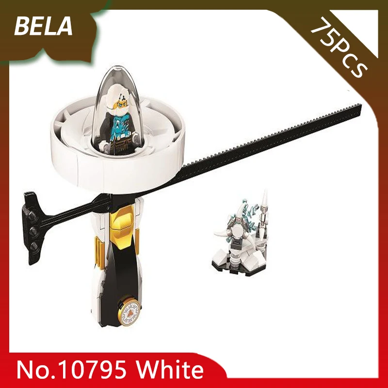 

Bela 10795 75pcs Ninja Series The White Rotating Flying Gyroscope Building Blocks kids Bricks Compatible with Legoings