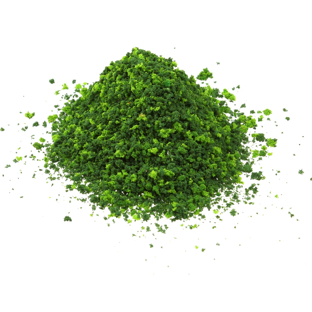 Miniature Trees Leaves Foliage Model Landscape DIY for Kids Children Play - Dark Green & Light Green