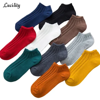 

Hot Summer Cotton Ladies Boat Socks Retro Breathable Solid Color Woman Short Socks 5pairs/lot =10pieces