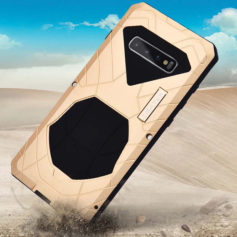 

Daily Life Waterproof Case For Galaxy S10 Luxury Shockproof Tank Silicone Aluminum Metal Cover For Samsung Galaxy S10 Plus Case