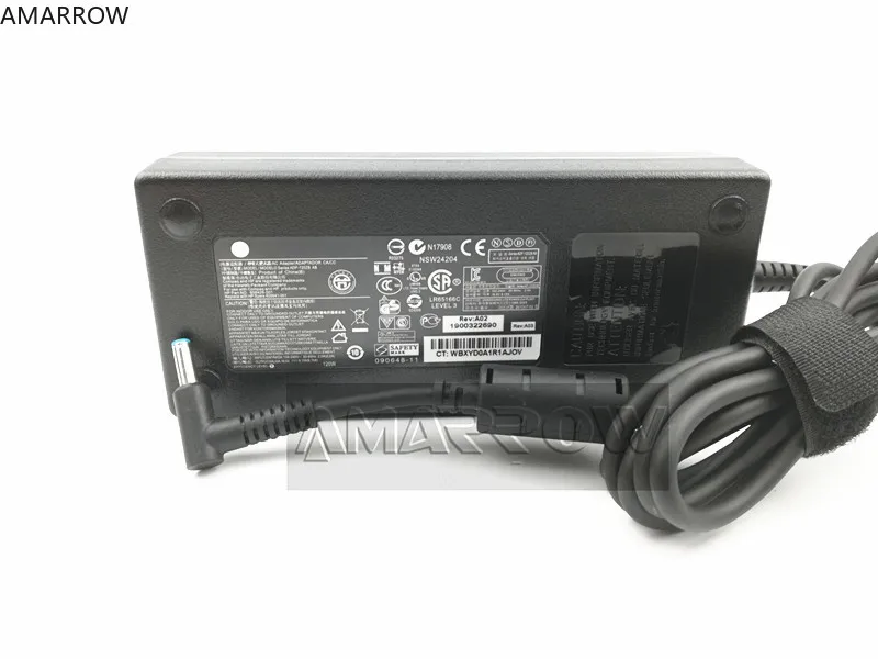 Питание Зарядное устройство ноутбук адаптер переменного тока для hp ENVY 15 hp Pavilion Touchsmart sleekbook 15-J013TX J015TX HSTNN-CA25 19,5 V 6.15A 120W